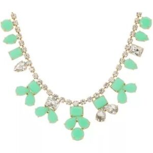 Kate Spade New York Secret Garden Gem Necklace Giverny Green Pave Halo